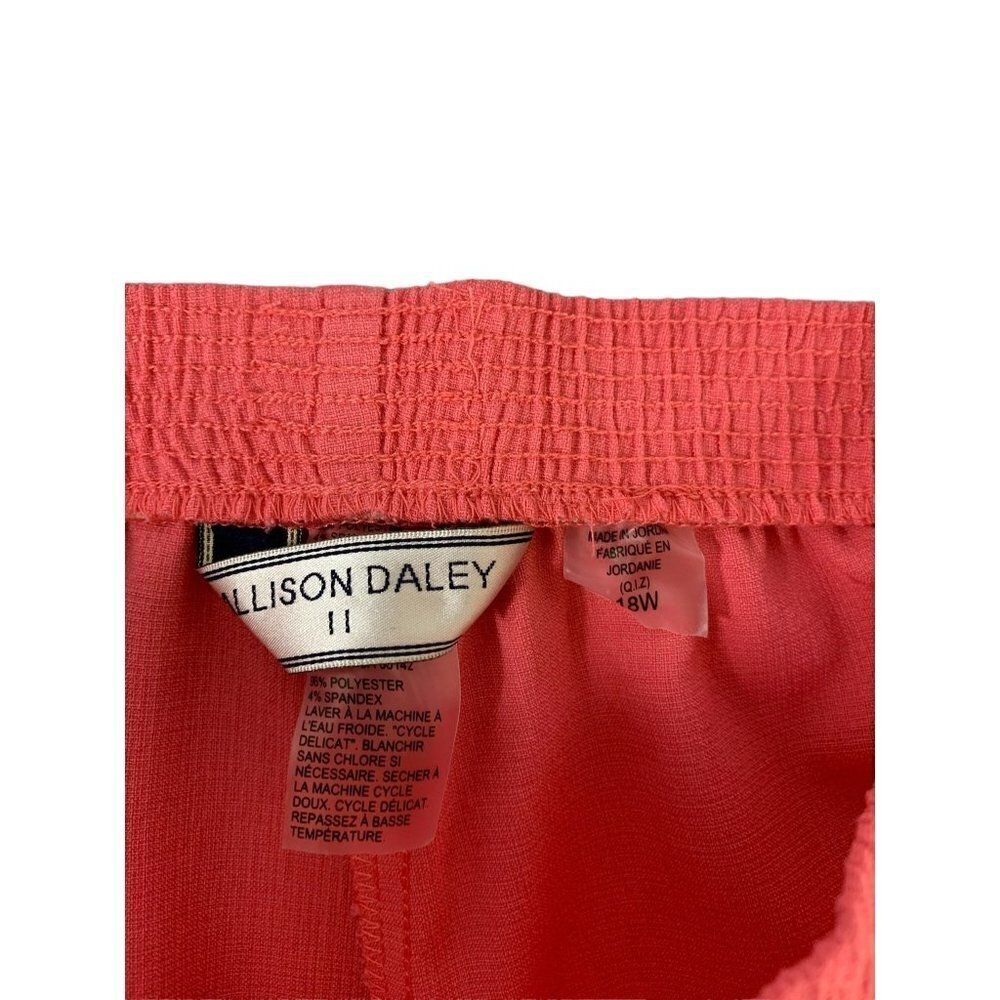 Allison Daley Women's Coral Paisley Casual Pants - Picture 3 of 7